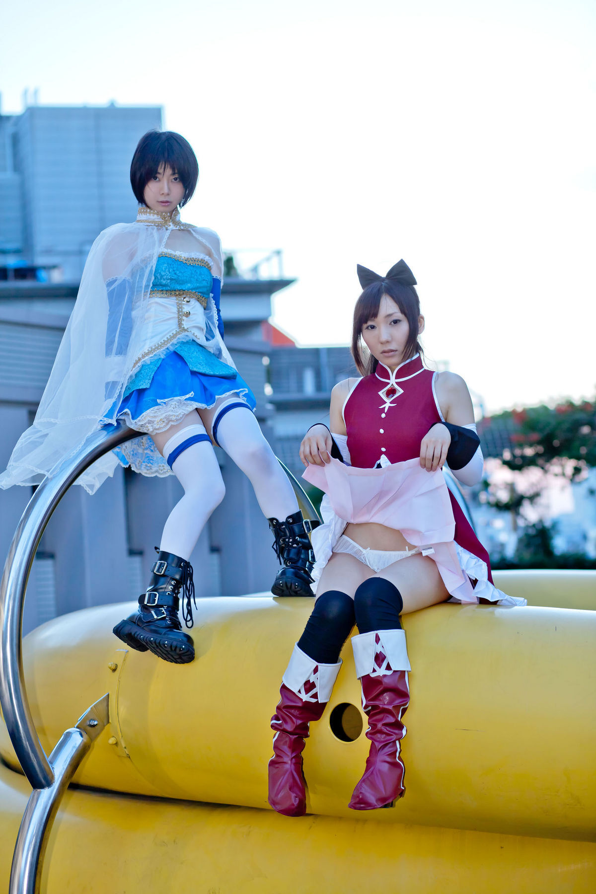 (C80) (コスプレ)   Sayaka and Kyoko  CosPlay制服诱惑套图